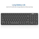 2.4G Wireless Keyboard Ultra Slim Full Size Keyboard With Numeric Keypad And M
