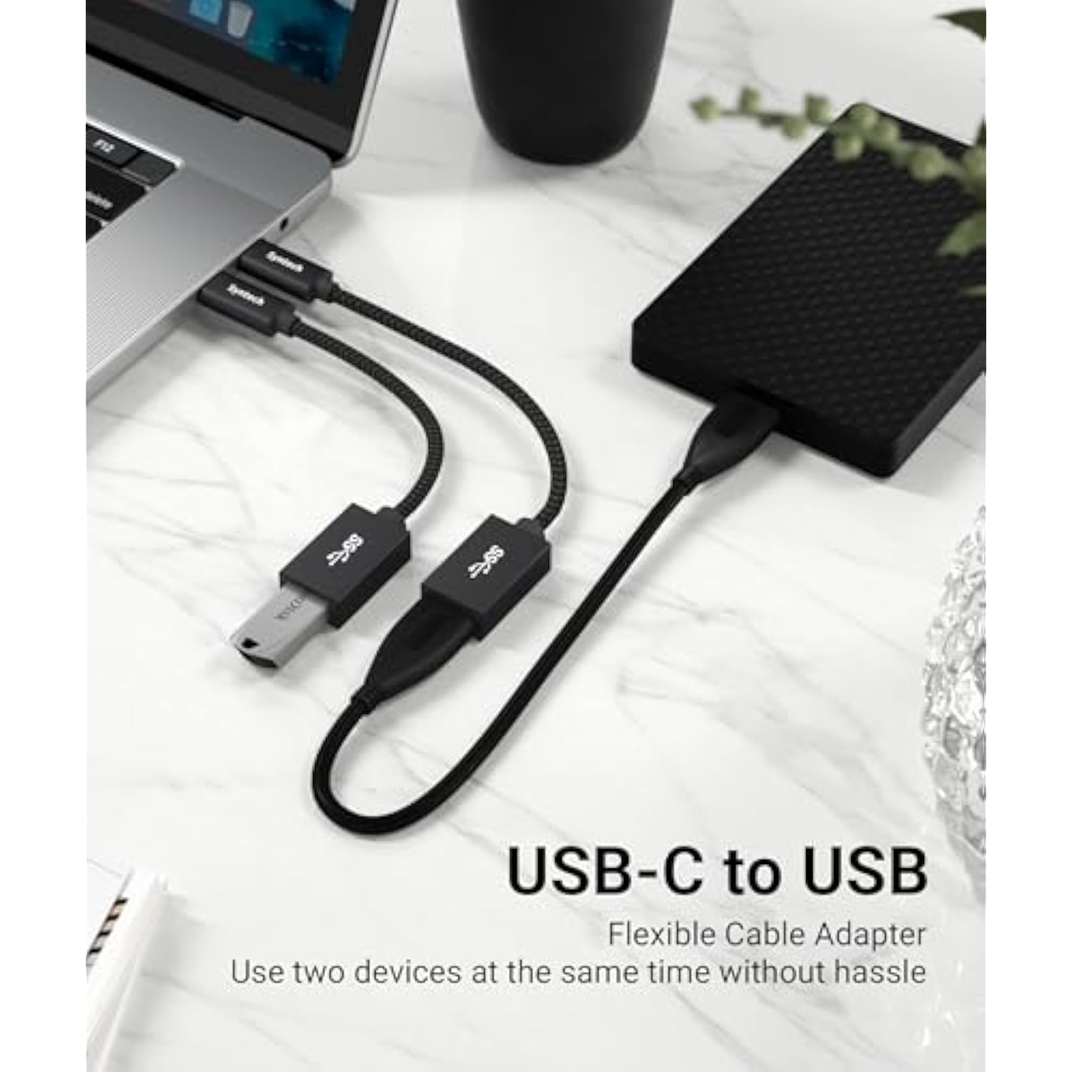Usb C To Usb Adapter, 2 Pack Usb C To Usb 3, Type C To A, Thunderbolt 3 To Usb Female Adapter Otg Cable Compatible With Iphone 17/Air/16/15 Pro Max, Ipad Mini 6, Macbook Pro, Air And More