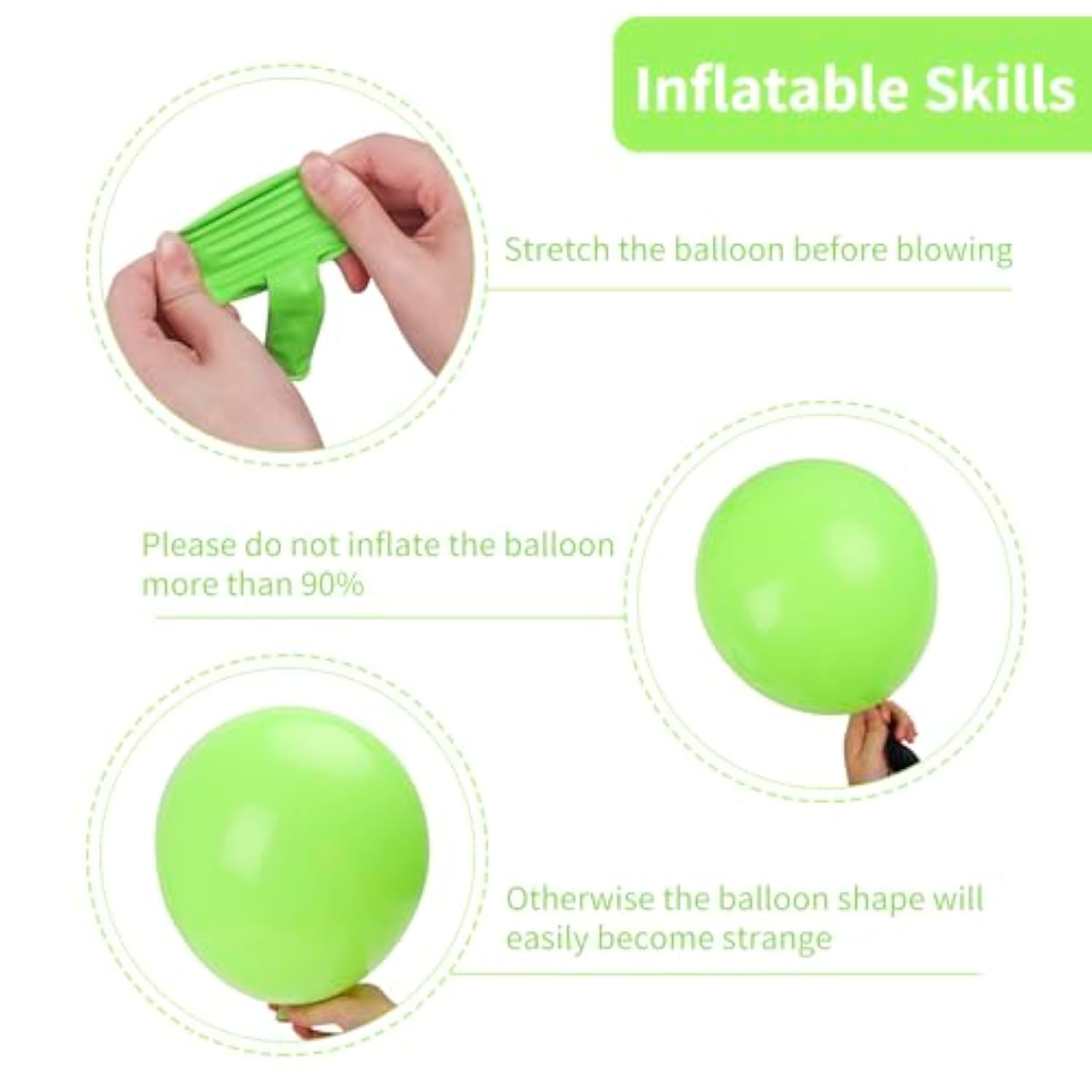 Lime Green Balloons 129Pcs Light Green Balloons 18 12 10 5 Inch Fruit