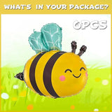 6 Pc Bee Foil Balloons: Bumble Bee Decor for Birthday, Baby Shower, & Gender Reveal