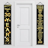 30th Birthday & Anniversary Decorations, Cheers to 30 Years Banner & Porch Sign