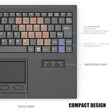 Industrial Wired Machine Keyboard With Touchpad 10In Mini Portable Keyboard 84 Keys Portable Compact - Ps/2 Interface