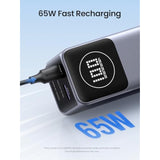 UGREEN Nexode Power Bank 12000mAh 100W PD PPS Fast Charging Portable Charger Battery Pack with 1USB-C 1USB-A and Smart Display for MacBook Air/ipad/iPhone 16/Galaxy S24/Steam Deck/Google etc