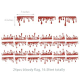 Glitter Red Blood Drop Garland Vampire Party Decorations Vampire Diaries Birthday Decoration Twilight Decorations Bloody Flag Banner Hanging Horror Movie Theme Murder Gothic Bday Party Decor