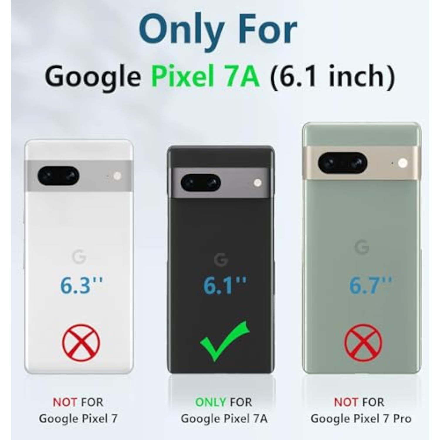 Pixel 7A Case with Camera Cover Slider, 2*Tempered Glass Screen Protectors, 360°Rotating Ring Kickstand, Military Grade Protective Case for Pixel 7A 6.1-Inch, Black
