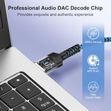 USB A to 3.5mm Audio Aux Cable,Braided 3FT USB Male to AUX Male Jack Adapter TRS Stereo Audio Cord for Speaker Headphones PC Laptop Windows Computer