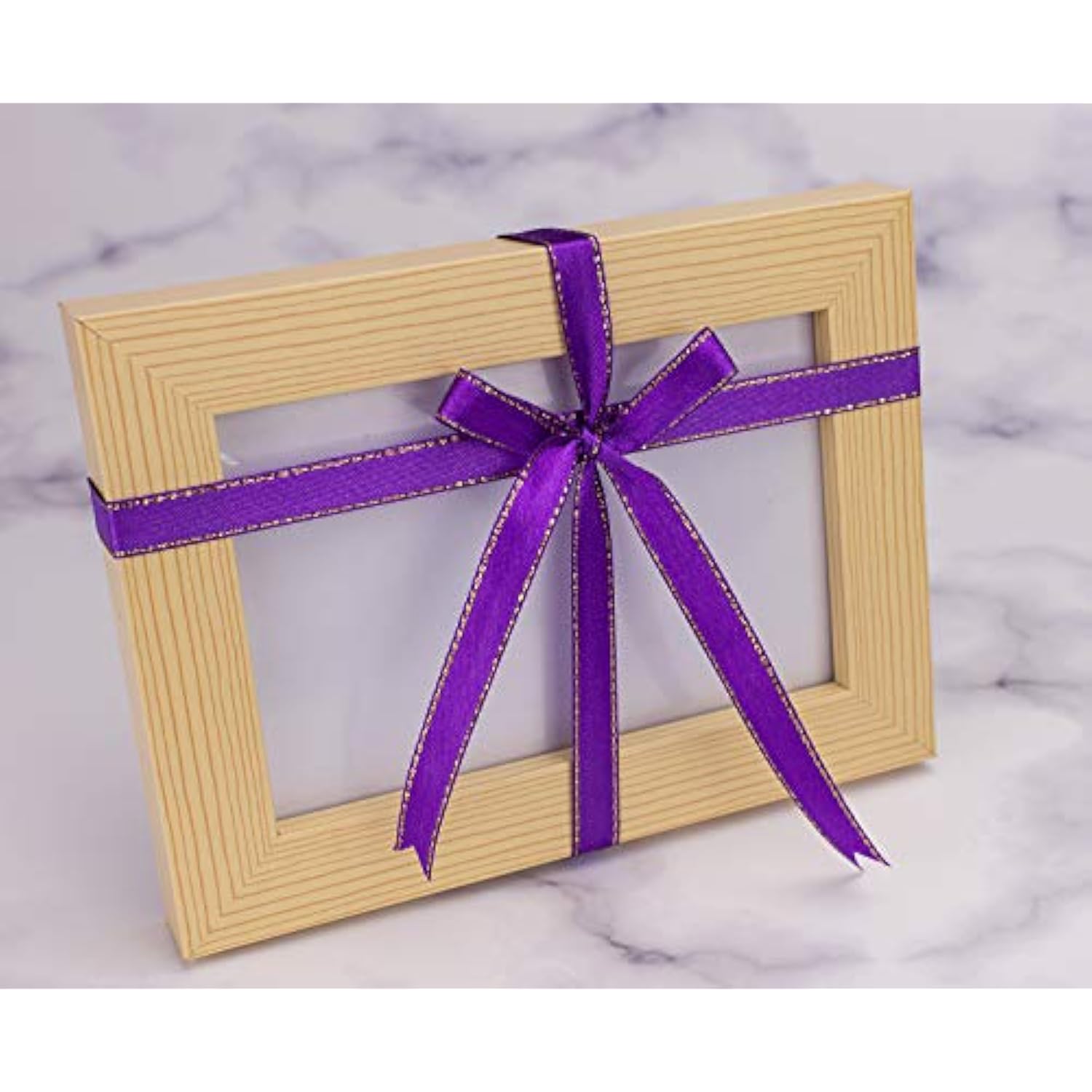 50 Yards 3/8 Inch Wide Single-Face Satin Ribbon With Gold Edges For Gi