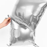 Silver Square Foil Balloons Chrome Double-Sided Wall & Arch Kit for NYE