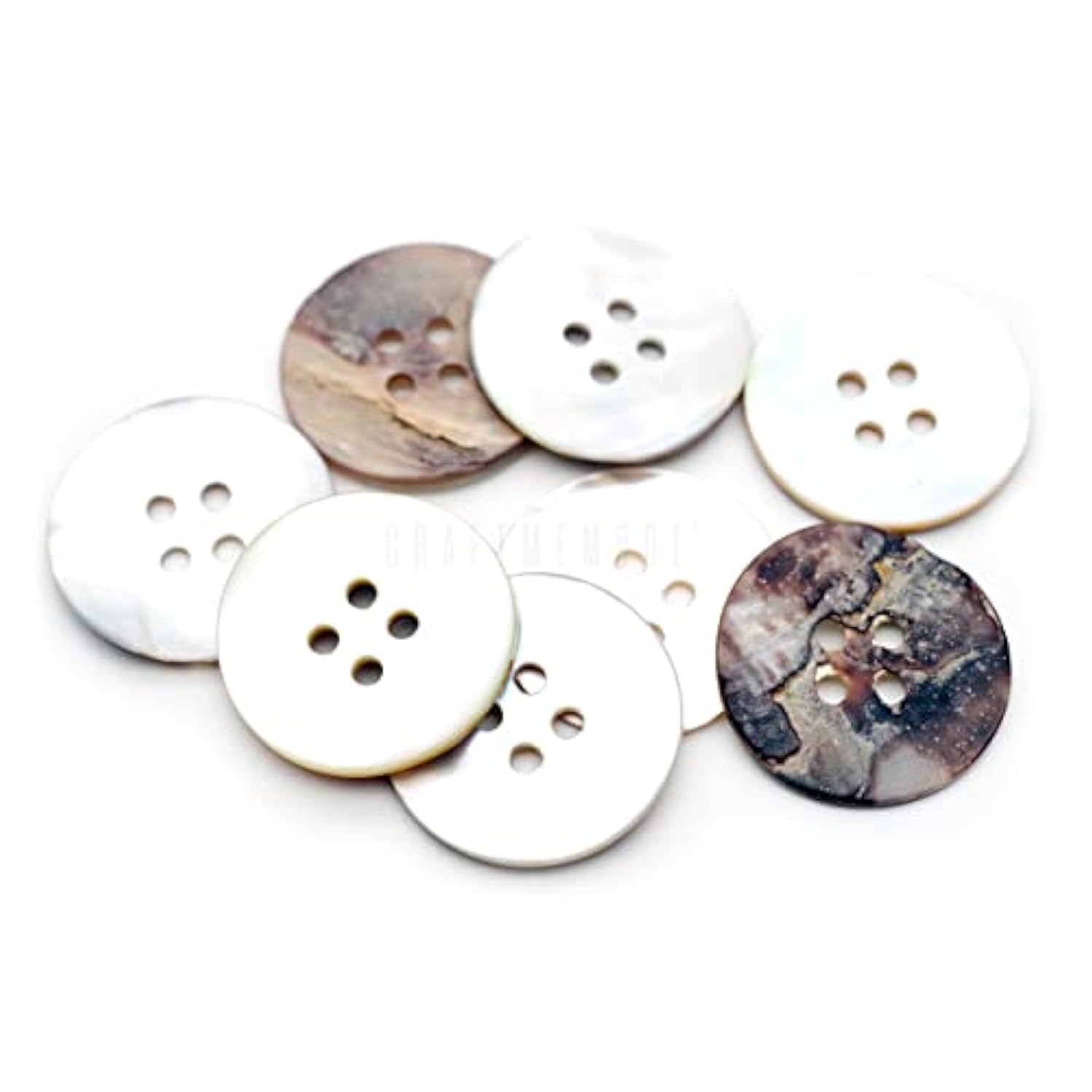 Shell Buttons 4 Holes Natural Akoya Shell Sewing Button Diy Crafts Tg2
