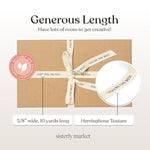 Custom Herringbone Cotton Ribbon, Natural 5/8 Inch Gift Ribbon With You’Re The Best Printed Phrase, 10 Yards