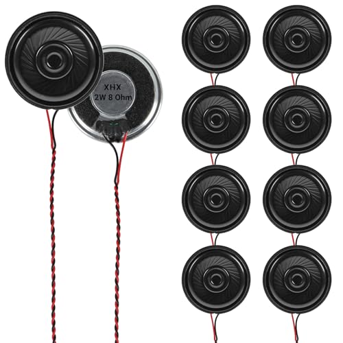 10PCS Metal Shell Round Internal Magnet Speaker 2W 8 Ohm for DVD, EVD, Mini Multimedia Loudspeaker