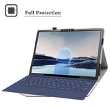 For Dell Xps 13 2-In-1 9315 Case, Pu Leather Folio With 2-Folding Stand Cover For 13.4" 2-In-1 Tablet, Black