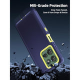 For Moto G Power 2025 Case Heavy Duty Drop Protection Port Cover Dual Layer Screenless Dust Resistant Rugged Matte Minimalist Cell Phone Case For Motorola G Power 2025 Model Men Women Blue