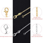 50 Pack Silver Plated Necklace Chains Bulk, Cable Chain Pack For Jewelry Making