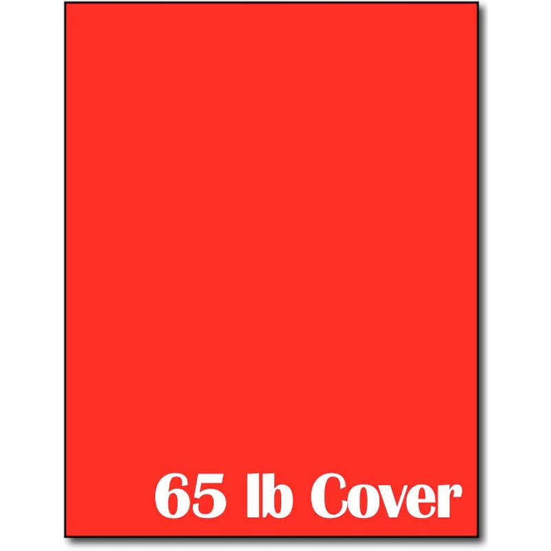 65Lb Cover Cardstock Paper - 8.5 X 11 Inch - 25 Sheets (Bright Red)