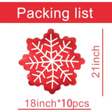 Red Snowflake Balloons 10pcs for Christmas New Year Winter Party Decor