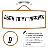 Death To My 20S Banner Black Glitter, Happy 30Th Birthday Banner, Rip 20S Birthday Decorations, Death To My Youth 30Th Birthday Decorations