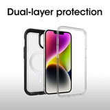 OtterBox iPhone 14 & iPhone 13 Defender Series XT Case - Black Crystal, Screenless, Rugged, Snaps to MagSafe, Lanyard Attachment