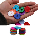 1 Inch Buttons Sewing Flatback Resin Button 12 Mixed Colors Pack Of 10