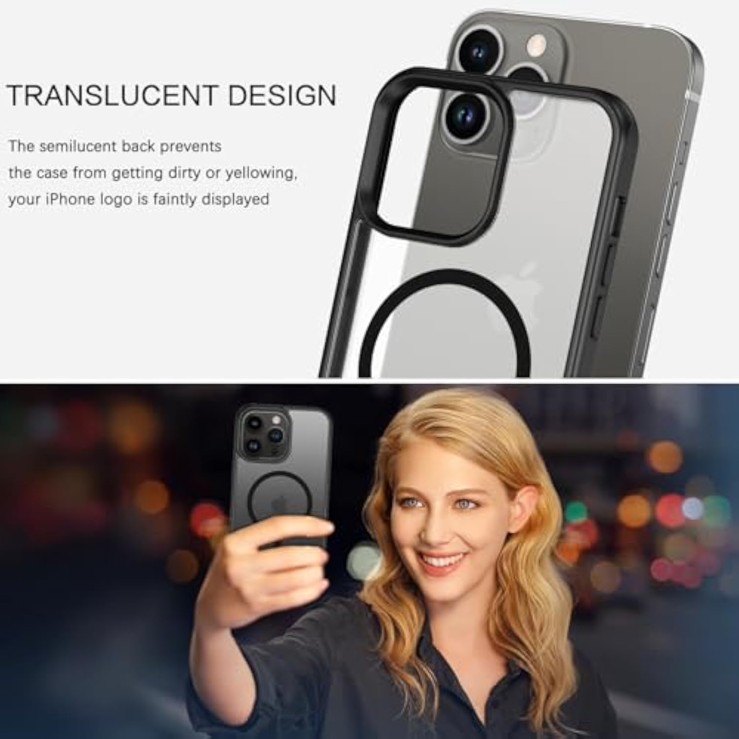 For Iphone 12 Pro Max Case With Stand, Magnetic Cases With Foldable Invisible Stand Translucent Matte Back Slim Protective Shockproof Kickstand Phone Case For Iphone 12 Pro Max 6.7", Black