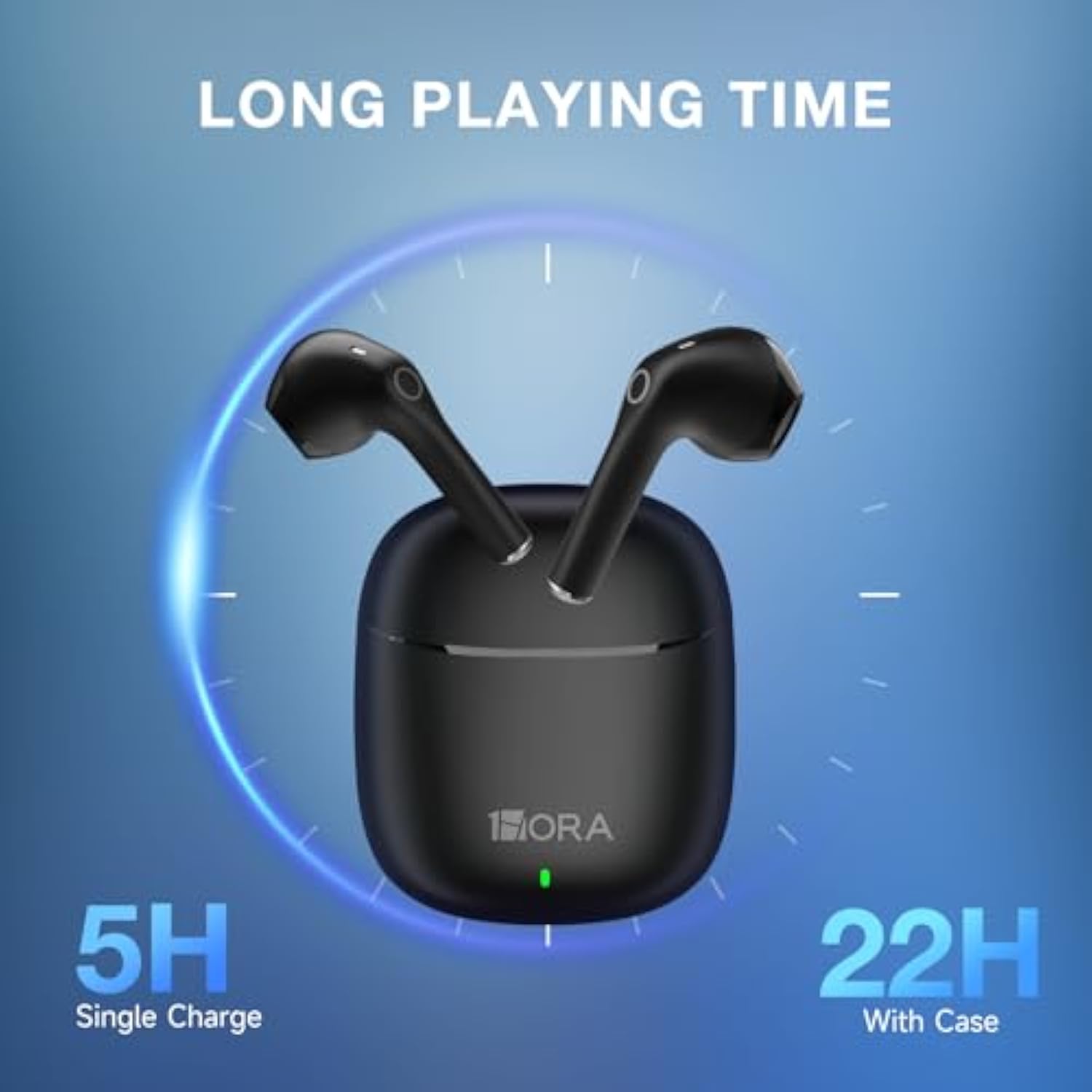 Wireless Earbuds Bluetooth 5.3, Sports Headphones Deep Bass In-Ear Earphones, Premium Sound With Charging Case, Compatible With Iphone, Android Smartphone, Tablet, Laptop