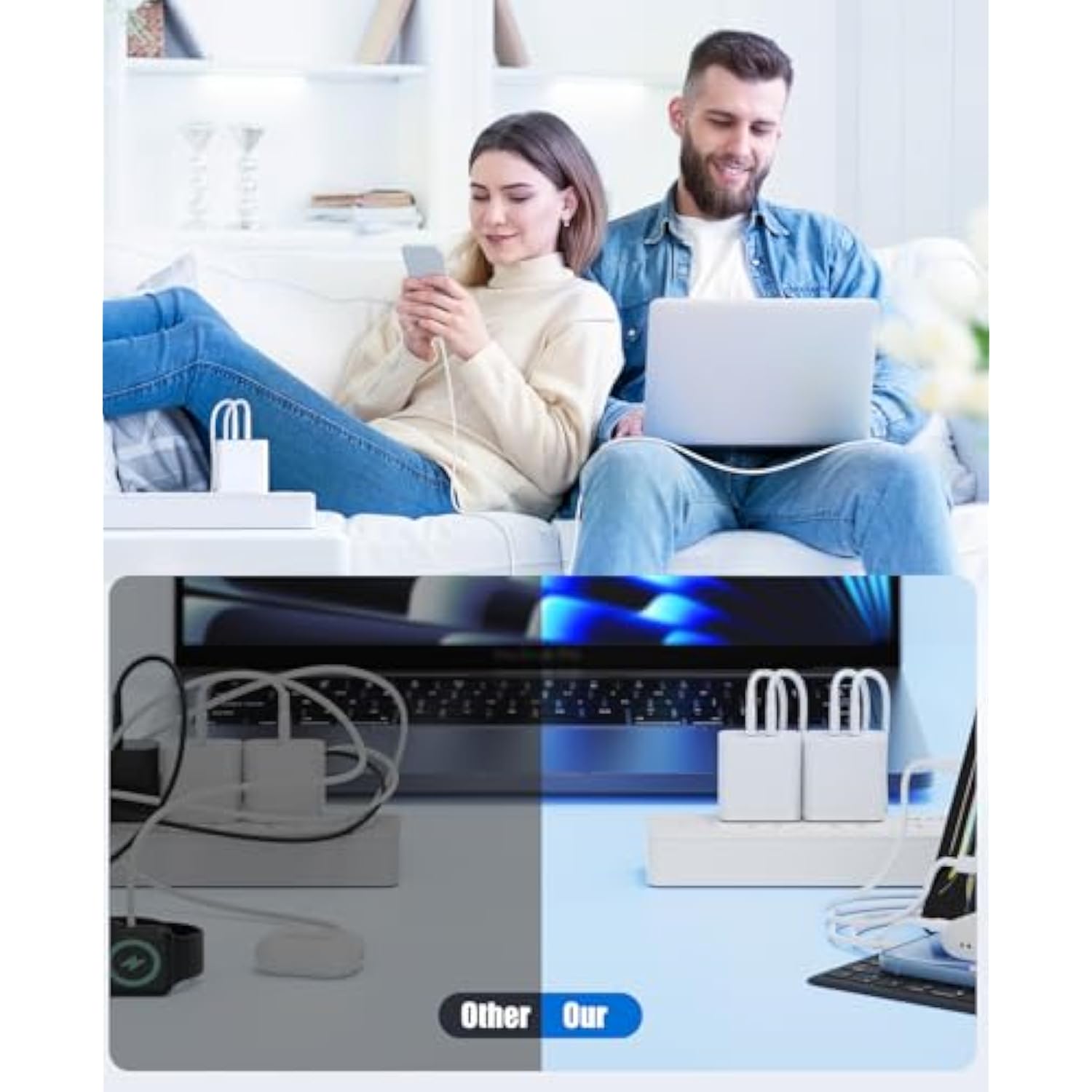 40W Fast Charger For Iphone 16 15 Pro Max Charger Fast Charging,2Pack Dual Port Usb C Charging Block With 4Pack 6Ft Usb C To Usbc Cord For Iphone 16 15 Plus/16 15 Pro Max/Ipad Pro/Samsung S24