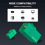 Rj45 Cat6 Keystone Coupler 10-Pack, Female To Female Cat6 Keystone Jack, Utp K