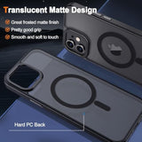 Case For Iphone 11 Case Magnetic Translucent Matte Phone Cases 6.1" [Compatible With Magsafe] Thin Slim Fit Shockproof Bumper Hard Protective Cover For Women Men Girls, Frosted Black