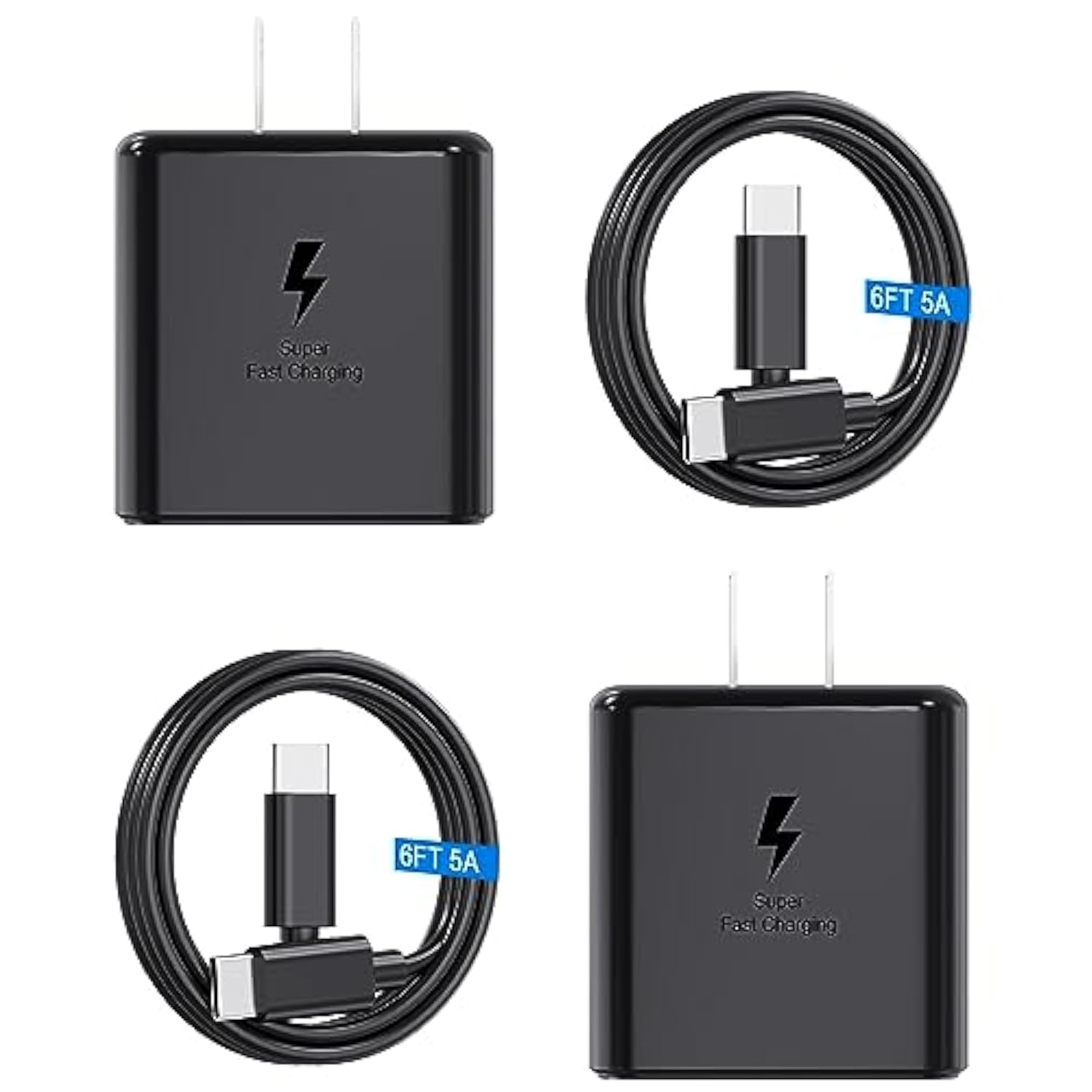 2025 New 45W Super Fast Charger Type C Pd3.0 [2 Pack] 45 Watt Usb-C Charger Android Wall Charging For Samsung Galaxy S25 Ultra/S25/S25+/S24 Ultra/S24+/S24/S23 S22 S21 Ultra/Z Fold 6 5/Z Flip 6 5 4