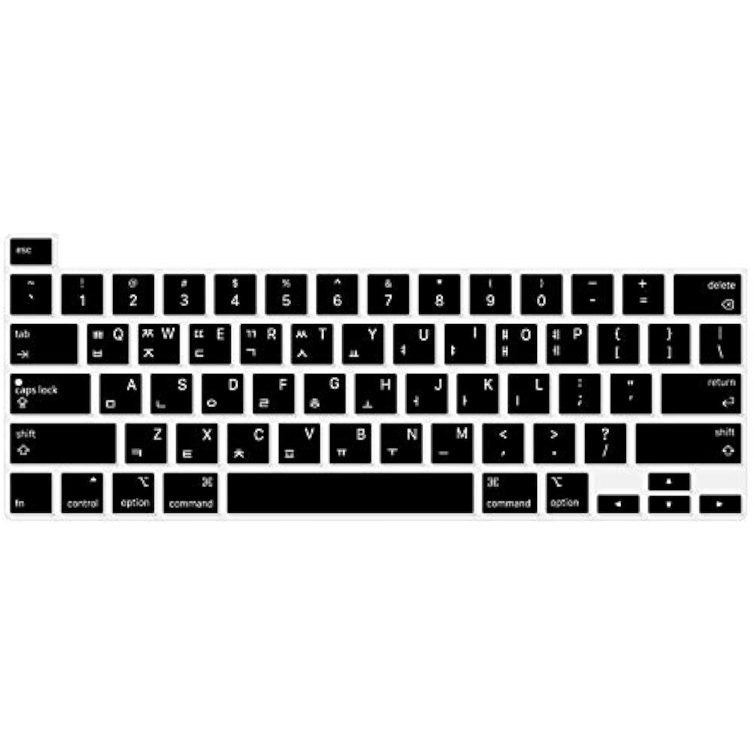 Korean Language Silicone Keyboard Cover Skin For Macbook Pro 13 2022 16 Inch A