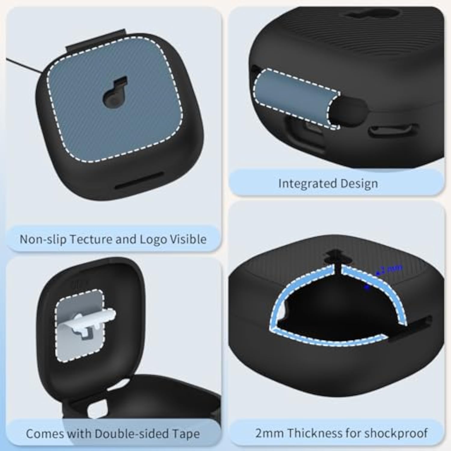 Anker Soundcore P31i Silicone Case with Anti-Scratch, Black - Protective Phone Case for Soundcore P31i with Durable Silicone Material and Anti-Scratch Coating
