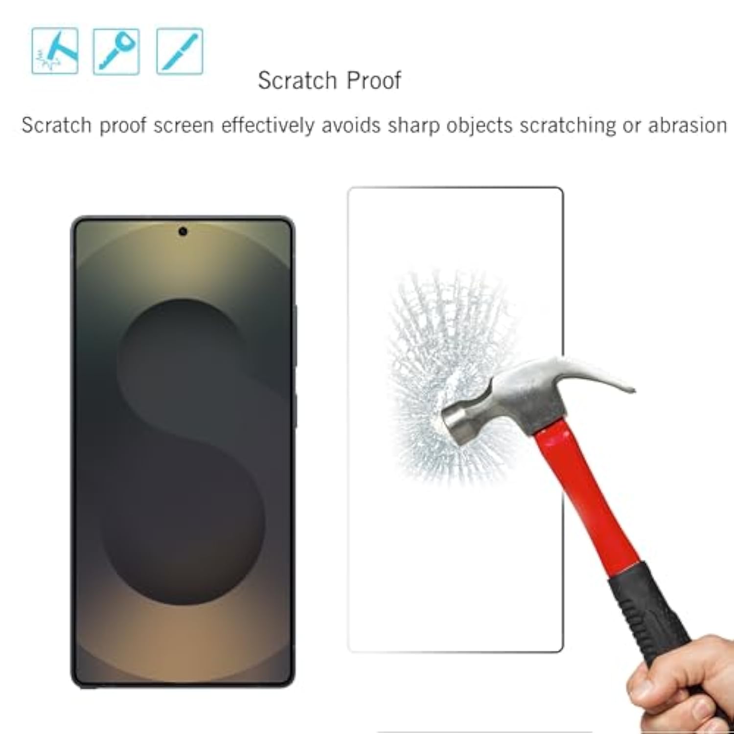 Glass Screen Protector For Galaxy S25 Ultra [6.9 Inch] 3Pack + 3Pack Camera Lens Tempered Glass Fingerprint Unlock 0.25Mm Ultra Clear Anti-Scratch Case Friendly [Not For S25/S25 Plus/S25 Edge]