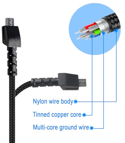 Mouse Charging Cable for Razer Naga Pro 20000 DPI, Viper Ultimate, Razer DeathAdder V2 Pro, Basilisk Ultimate