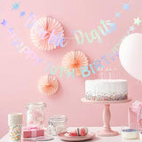 In My Double Digits Era Banner Iridescent Glitter 10th Birthday Party Decorations