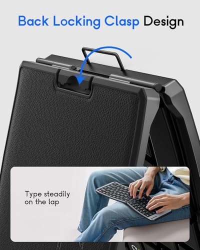 Ergonomic Foldable Keyboard, Split Portable Folding Bluetooth Keyboard For Business Travel, Ultra Slim Rechargeable Wireless Keyboards For Ios/Android/Windows Tablet Pc Smartphone