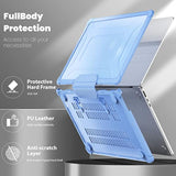 Case For Macbook Air 15 Inch 2025 2024 2023, Case Fit Model (A3241/A3114/A2941) With M4/M3/M2 Chip, Laptop Hard Shell With Heavy Duty Rugged Shockproof, Sky Blue Xk