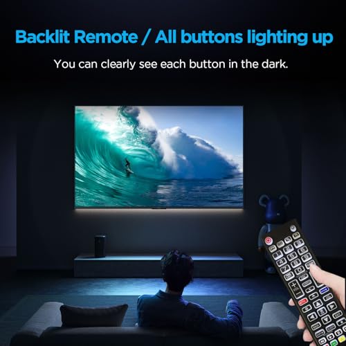 Replacement Backlit Remote Control for LG Smart TV, for LG LCD LED HD UHD OLED QNED NanoCell 4K 8K Series TVs (All Buttons Lighting Up)
