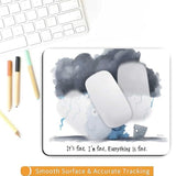 It'S Fine I'M Fine Cute Design Mouse Pads For Desk,Square Mouse Mat, Waterproof Non Slip Rubber Base Mouse Pad For Office Laptop Computers, Premium Mousepad Washable Cloth, 10X8.2X0.12 Inch