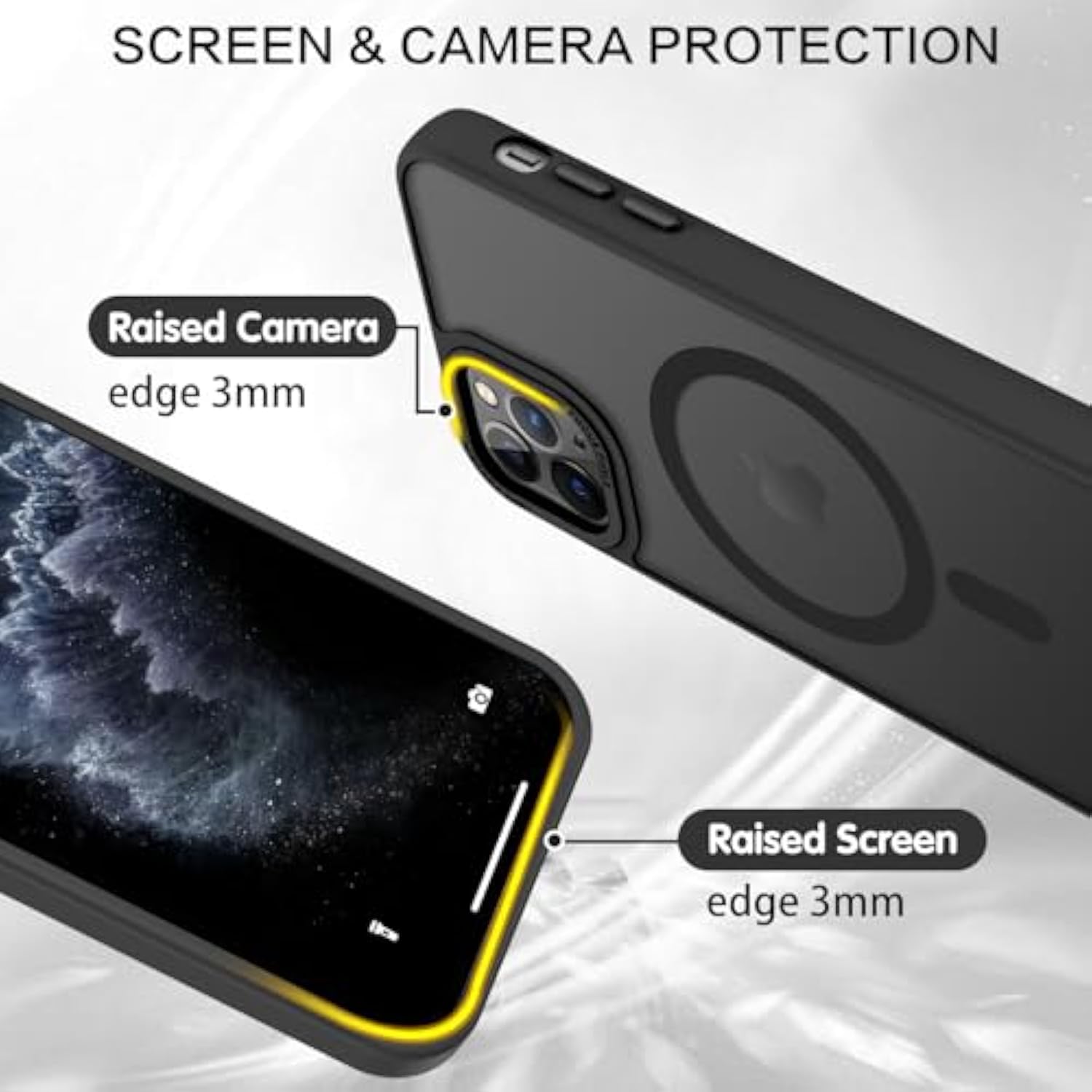 For Iphone 11 Pro Case 2019 [Compatible With Magsafe] Translucent Matte Magnetic Phone Case Iphone 11 Pro 5.8" Slim Thin Shockproof Bumper Women Men Protective Cases Cover, Black