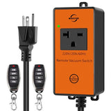 220V Automatic Remote Vacuum Switch Wireless Remote For Dust Collector And Table Saw Tools Starter Outlet Switch, 5S 10S Delay Off(Battery Included)