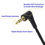 3.5Mm Trrs Cable, (2-Pack) Gold Plated 90 Degree Right & Left Angled 3.5Mm Stereo 4-Pole Male To Male Auxiliary Audio Cable For Smartphones,Tablets,Players Microphone(4-P,9Inch)