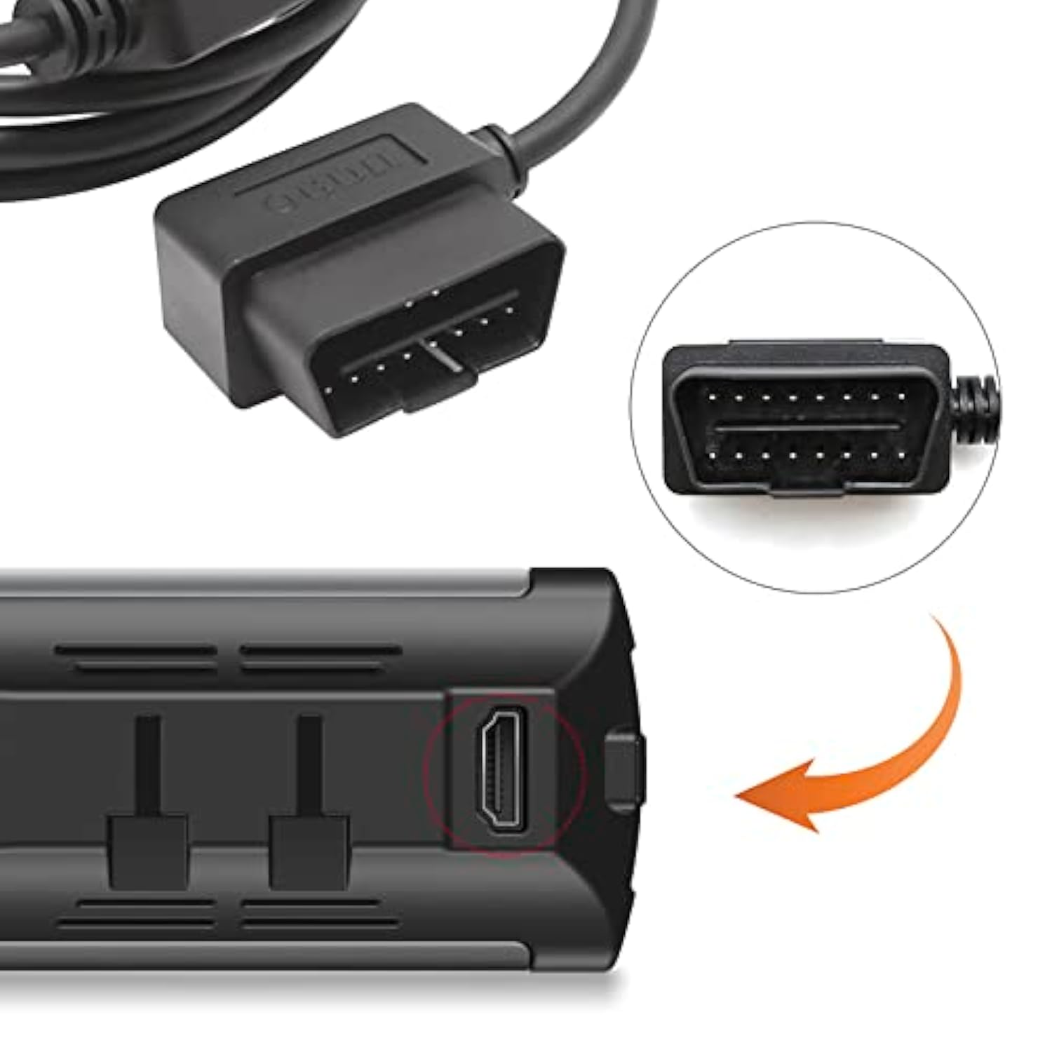 Obdii To Hdmi Monitor Cable Plug For Edge Cs2 Cts2 Cts3 Plug Monitor Replace H