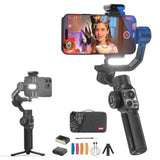 ZHIYUN Smooth 5S AI Pro Gimbal Stabilizer for Smartphone 3-Axis Phone Gimbal with AI Tracker, Magnetic/Built-in Fill Light, Storage Bag, iPhone Stabilizer for Video Recording Filming Vlogging