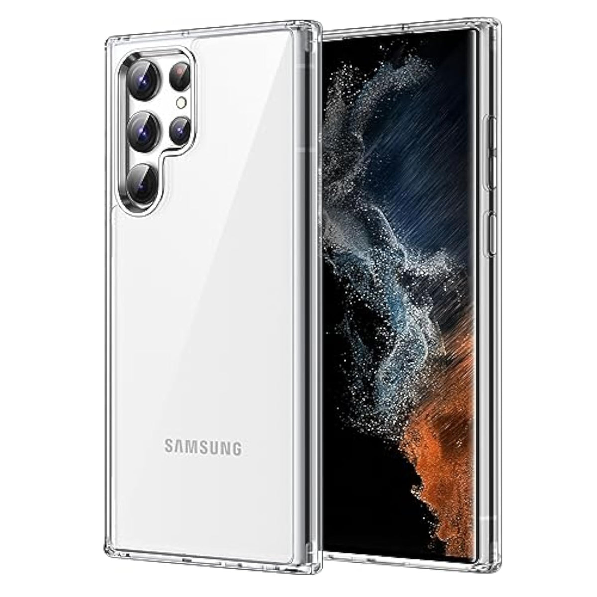 JETech Case for Samsung Galaxy S22 Ultra 5G 6.8-Inch, Non-Yellowing Shockproof Bumper Protective Phone Cover, Anti-Scratch Hard PC Back (Clear)