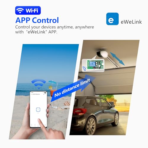 1 Channel Wifi Smart Switch, Dc 5V 12V 24V 36V Passive Output Relay Module Ewelink App Wifi Control Compatible With Alexa/Google Home, Inching/Self-Locking Switch
