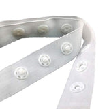 11 Yard White Sewing Snap Tape Polyester Fastener Tape Snap Ribbon Pre