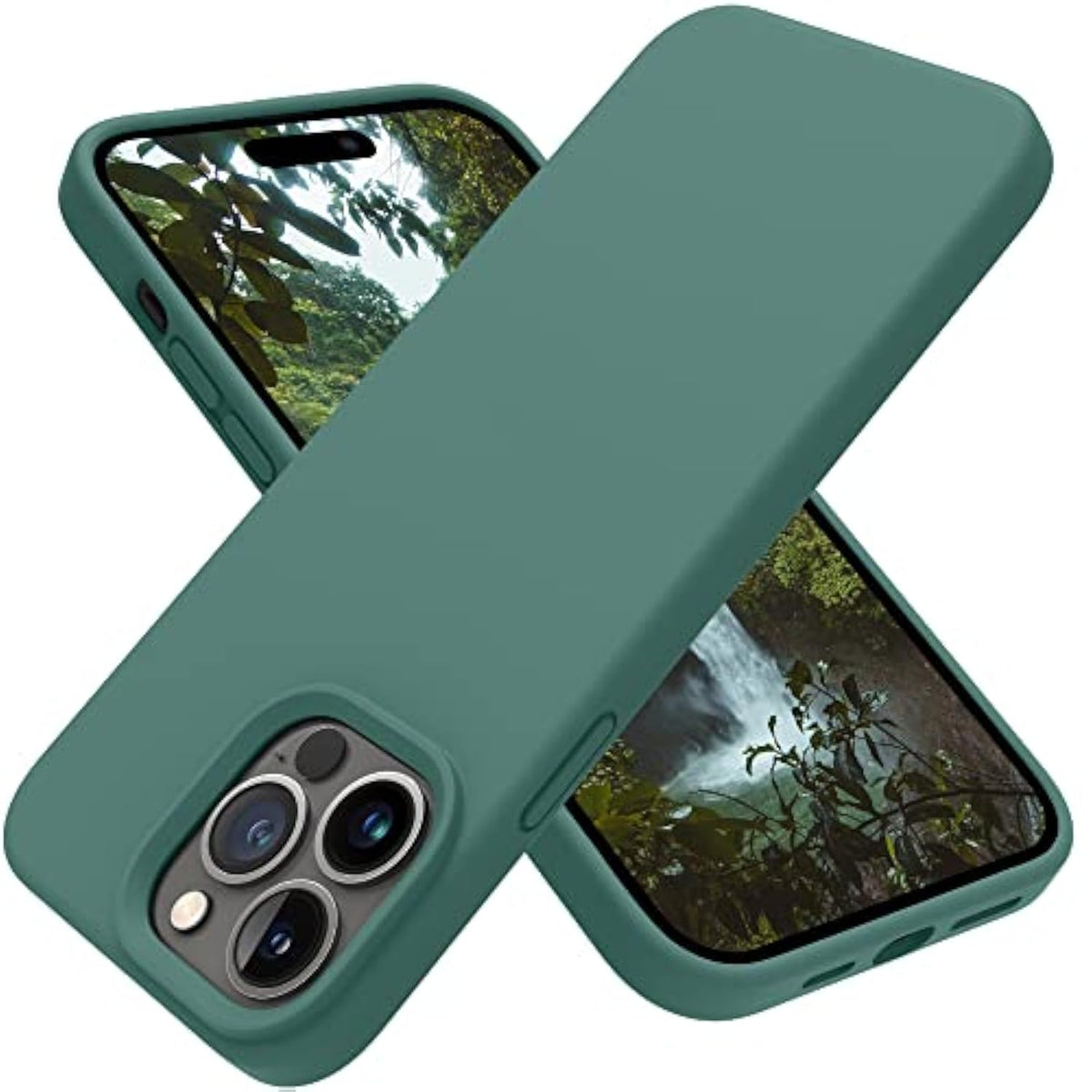 Designed For Iphone 14 Pro Case, Silicone Shockproof Slim Thin Phone Case For Iphone 14 Pro 6.1 Inch (Pine Green)