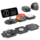 3 In 1 Charging Station For Iphone 16/15/14/13/12 Series, Travel Charger For Multiple Devices For Airpods 4/3/2/Pro,Wireless Charger Magnetic Charging For Apple Watch S10 Series(Black)