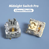 Official Store Mechanical Keyboard Switch Midnight Pro Keystem Diy Tactile Liner 5Pin (70Pcs, Tactile)