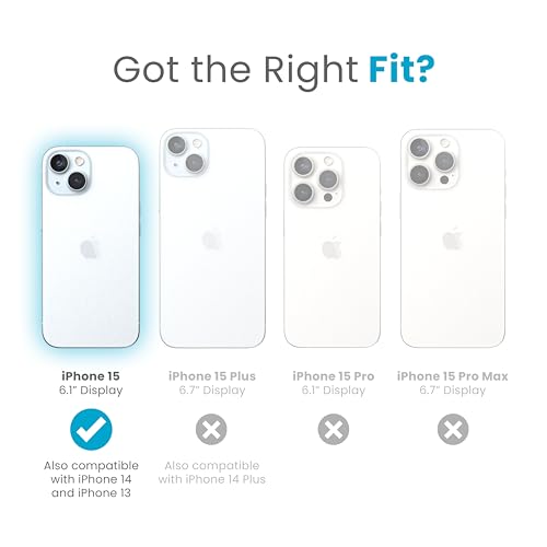 Clear iPhone 17e, iPhone 15 Case - Slim, Drop Protection, Grip - for iPhone 15, iPhone 14 & iPhone 13 - Scratch Resistant, Anti-Yellowing, 6.1 Inch